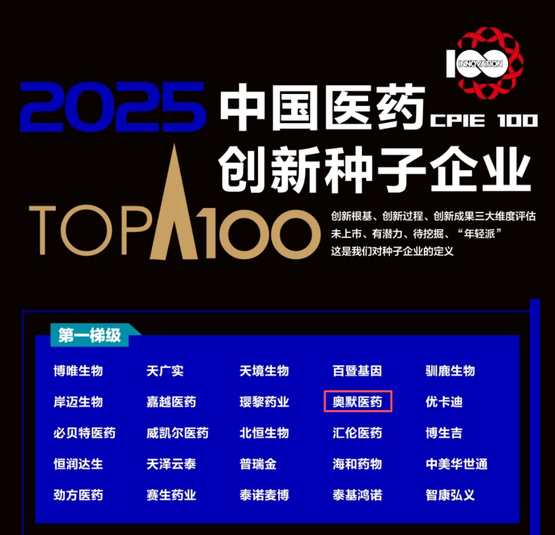 中国医药创新种子企业100强